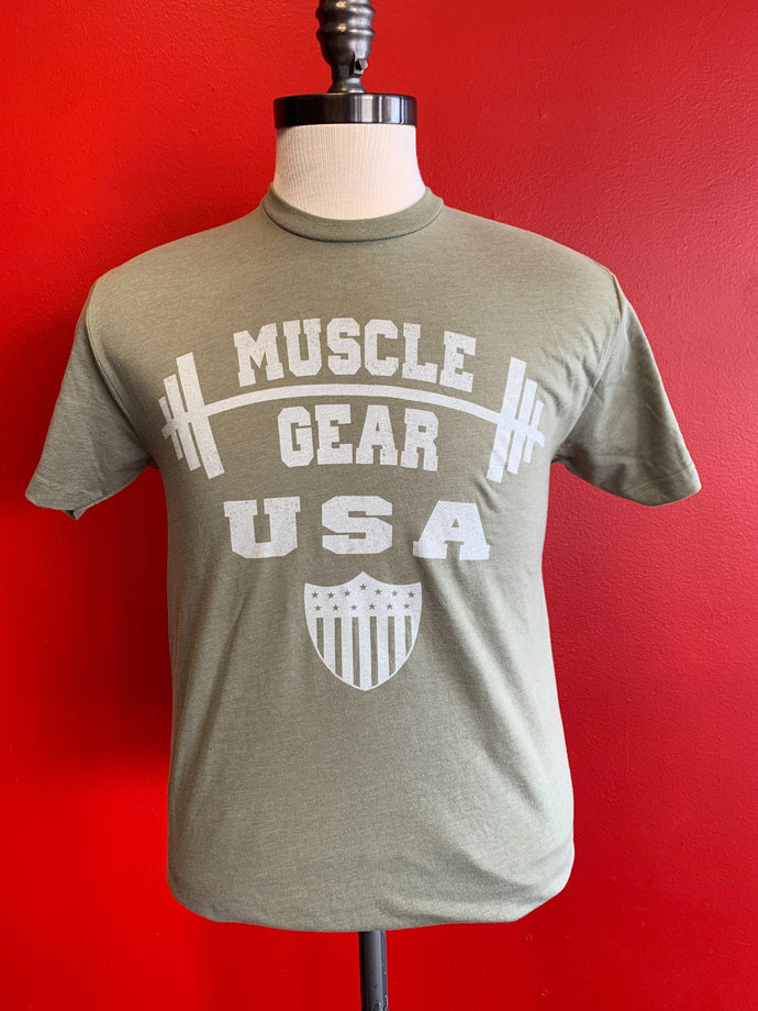 MG Barbell T-Shirt - OLIVE GREEN