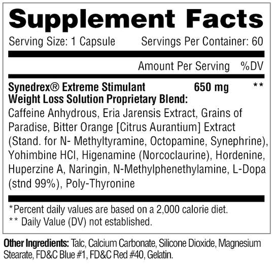 Metabolic Nutrition Synedrex   60 Capsules FREE SHIPPING!
